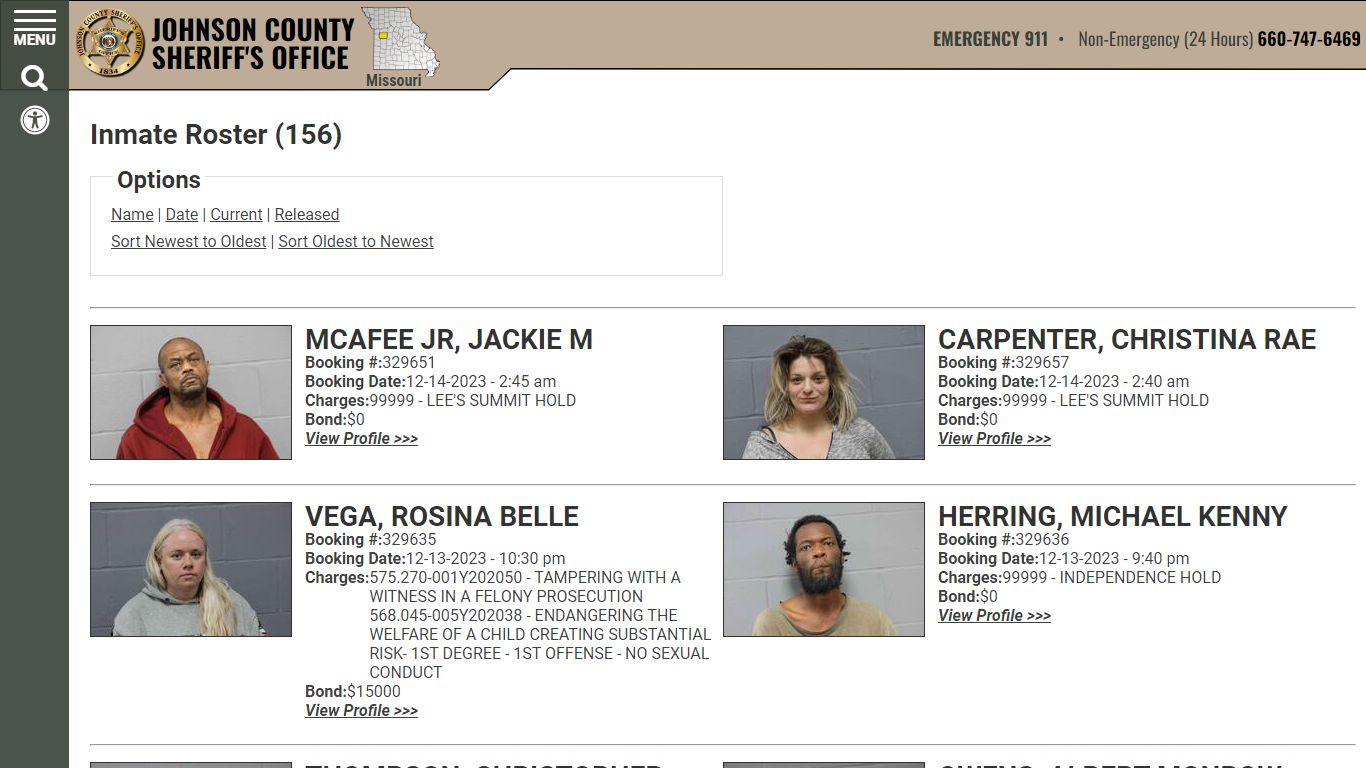 Inmate Roster - Current Inmates Booking Date Descending - Johnson ...